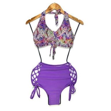 ROPA DE BAÑO PUSH UP LICRA MUJER MORADO VALENTINA GL-28 - 1