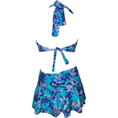 BIKINI PUSH UP LICRA MUJER AZUL UV TOP COPA CON FALDA DIAN FOSSEY GL-52 - 2
