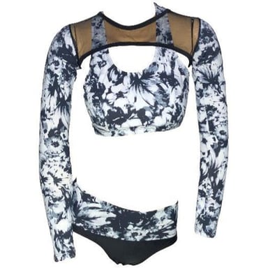 ROPA DE BAÑO PUSH UP LICRA MUJER NEGRO BRENDA -3 PZAS GL-50 - 1