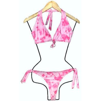 BIKINI PUSH UP LICRA MUJER ROSADO UV SEMIHILO CLASICO ROSA GL-18 - 1