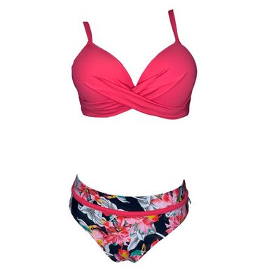 BIKINI PUSH UP LICRA MUJER ROJO UV AMANDA SOTELO GL-48 - 1