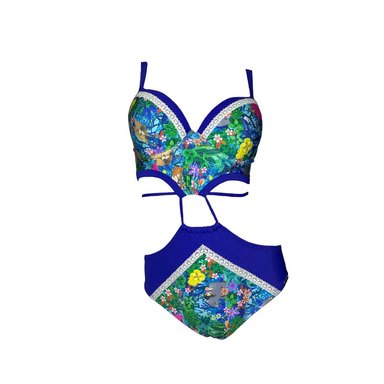 TRIKINI PUSH UP LICRA MUJER CELESTE UV ELEANOR ROOSEVELT GL-44 - 1