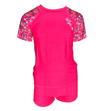 CONJUNTO NIÑA FUCSIA MANGA CORTA GL-42