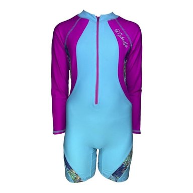 ENTERIZO NIÑA TURQUESA GL-46 CIERRE MANGA LARGA