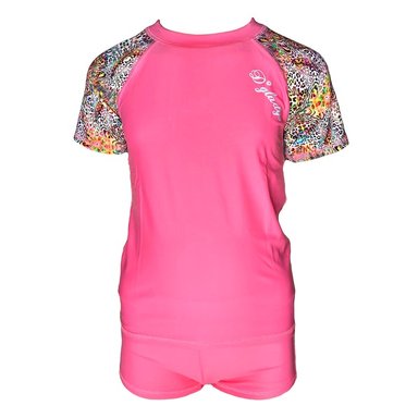 CONJUNTO NIÑA CORAL MANGA CORTA GL-42