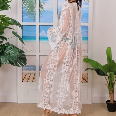 KIMONO MAXI MUJER YOMAR BLANCO SIMONE BEAUVOIR - 6