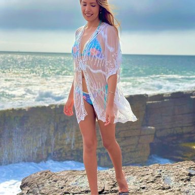 KIMONO MAXI MUJER YOMAR BLANCO DANIELA WHITSON - 2