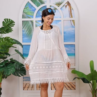 KIMONO MAXI MUJER YOMAR BLANCO MARCELA LAGARDE - 2