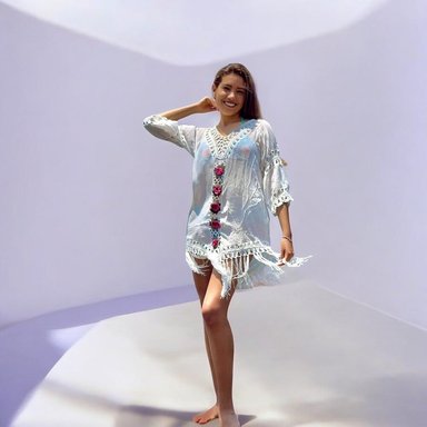 KIMONO MAXI MUJER YOMAR BLANCO CAMILLE CLAUDEL - 1