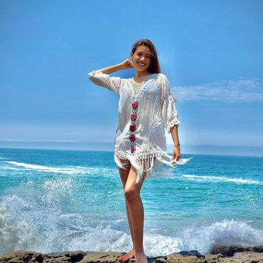 KIMONO MAXI MUJER YOMAR BLANCO CAMILLE CLAUDEL - 2