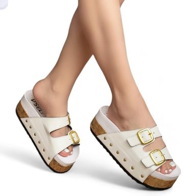 SANDALIAS MUJER QUERO SHOES BLANCO PLATAFORMA 7 2086L-52 - 1