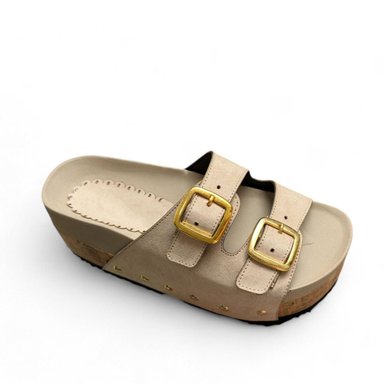 SANDALIAS MUJER QUERO SHOES BEIGE PLATAFORMA 7 2086L-52 - 1