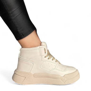 ZAPATILLAS MUJER BEIGE CLASSIC PASADOR CRUZADO 2086L-55 - 2