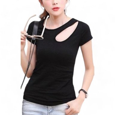 POLO ENTRE ASA SAB-12 COLOR NEGRO