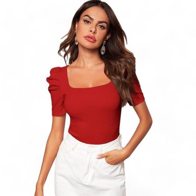 POLO PRINCESA MANGA CORTA SAB-13 COLOR ROJO