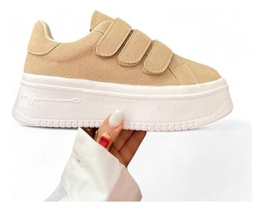 ZAPATILLAS MUJER BEIGE CASUAL TRES PEGAPEGAS 2086L-52