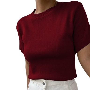 POLO MANGA 3/5 HILO MUJER VINO 359G-18