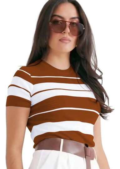 POLO MUJER HILO NEW ECOSHOPING 359G-17 COLOR MARRON
