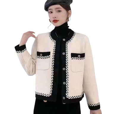 ABRIGO MUJER ABIERVA IMPORT JUL-65 COLOR PERLA