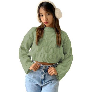 CHOMPA MUJER CERRADA HILO FRANCES 359G-23 COLOR OLIVO