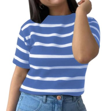 POLO MUJER HILO 43SOT1 GAB-18 RAYAS GRIS