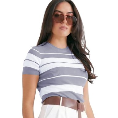 POLO MUJER HILO NEW ECOSHOPING 359G-17 COLOR GRIS