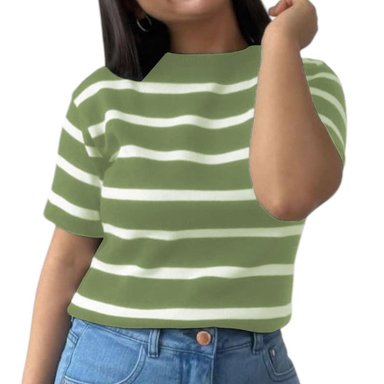 POLO MUJER HILO 43SOT1 GAB-18 RAYAS VERDE