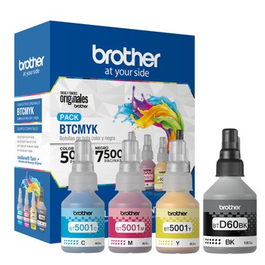 TINTAS BROTHER MULTICOLOR PACK BTD60BK Y BT5001