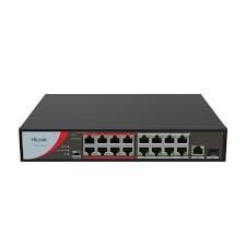SWITCH DE ESCRITORIO DE 17 P CON 16 PUERTOS POE DE 100 MBPS Y 1 PUERTO RJ45 DE 100 - 1