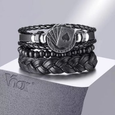 PULSERAS DE CUERO PARA HOMBRES