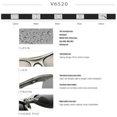 LENTES DE SOL VEITHDIA RACER POLARIZADOS UV400 - 5