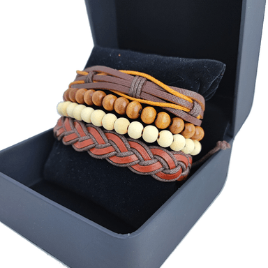 PULSERA CUERO HOMBRES MARRÓN - 4