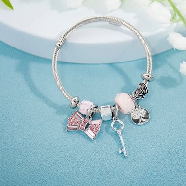 PULSERA CUERO MUJER LLAVE