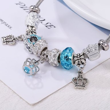 PULSERA CUERO MUJER CORONA - 2