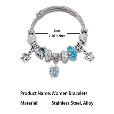 PULSERA CUERO MUJER CORONA - 3