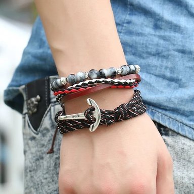 PULSERA CUERO HOMBRES HOPE
