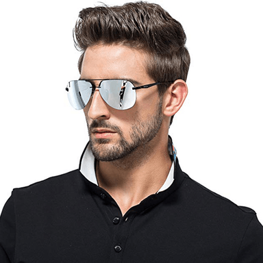 LENTES SOL UV400 AORON INFINITY POLARIZADOS PLATA - 2