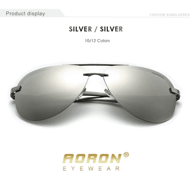 LENTES SOL UV400 AORON INFINITY POLARIZADOS PLATA - 4