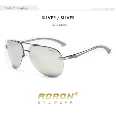 LENTES SOL UV400 AORON INFINITY POLARIZADOS PLATA - 5