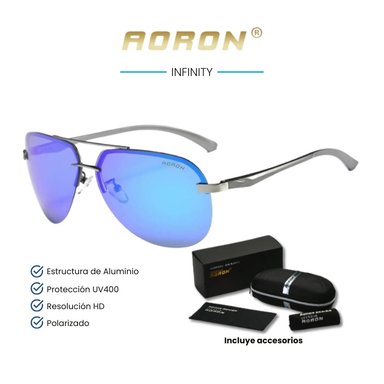 LENTES DE SOL AORON - INFINITY - POLARIZADOS UV400 - CELESTE