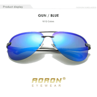 LENTES DE SOL AORON - INFINITY - POLARIZADOS UV400 - CELESTE - 4