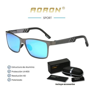 LENTES DE SOL AORON SPORT - POLARIZADOS UV400 - CELESTE