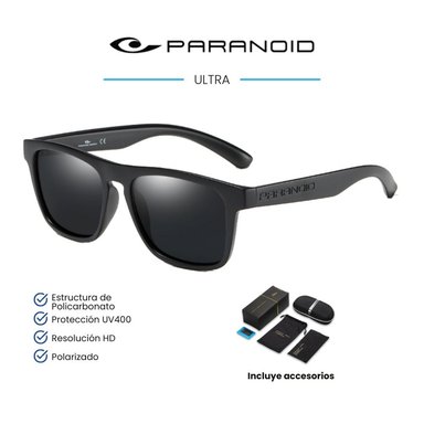 LENTES DE SOL PARANOID ULTRA - POLARIZADOS UV400 - NEGRO MATE