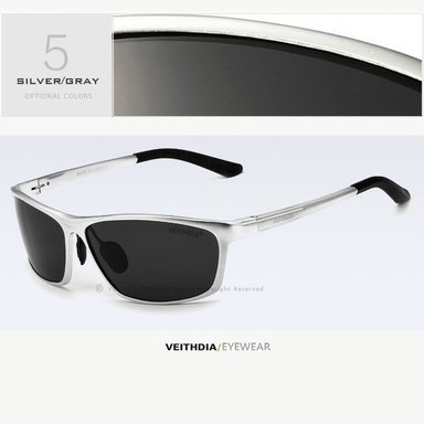 LENTES SOL UV400 VEITHDIA RACER POLARIZADOS PLATA - 5