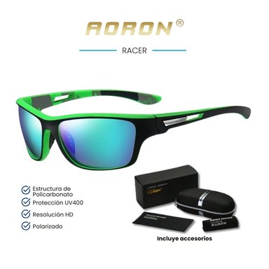 LENTES SOL UV400 AORON RACER- POLARIZADOS VERDE