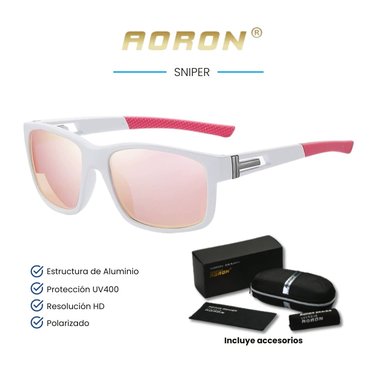 LENTES DE SOL AORON - SNIPER - POLARIZADOS UV400 - ROSA