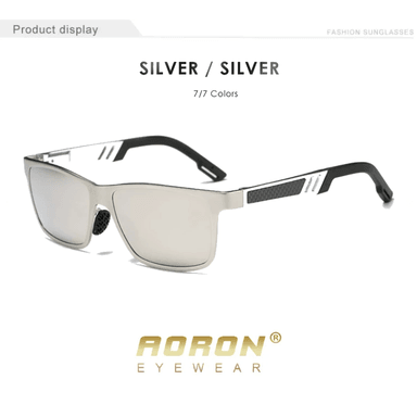 LENTES SOL UV400 AORON SPORT POLARIZADOS PLATEADO - 4