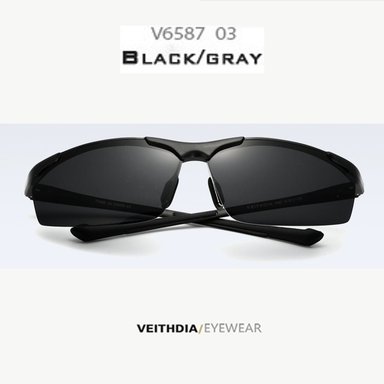 LENTES SOL UV400 VEITHDIA SNIPER POLARIZADOS NEGRO - 2