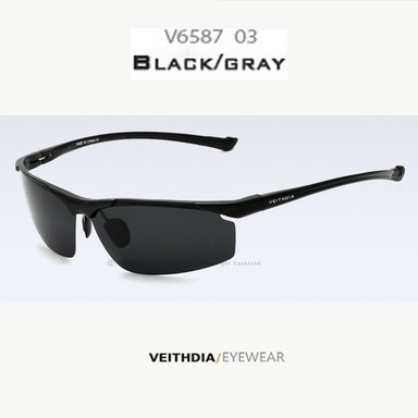 LENTES SOL UV400 VEITHDIA SNIPER POLARIZADOS NEGRO - 4