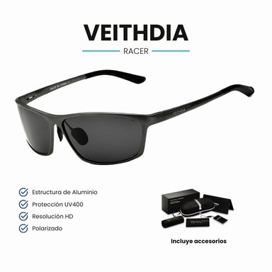 LENTES DE SOL VEITHDIA RACER POLARIZADOS UV400 - GRIS